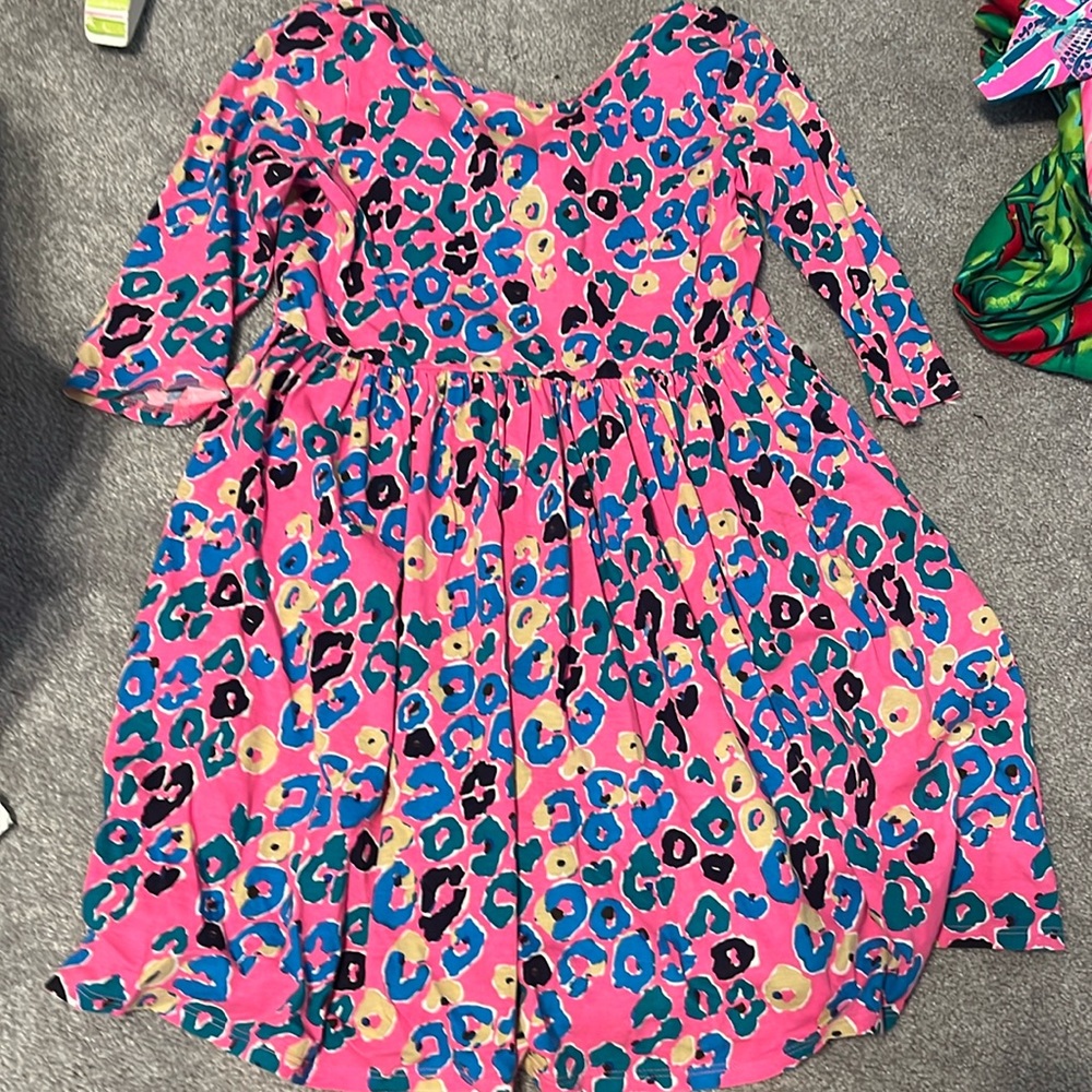 Lilly Pulitzer girls dress in leopard print